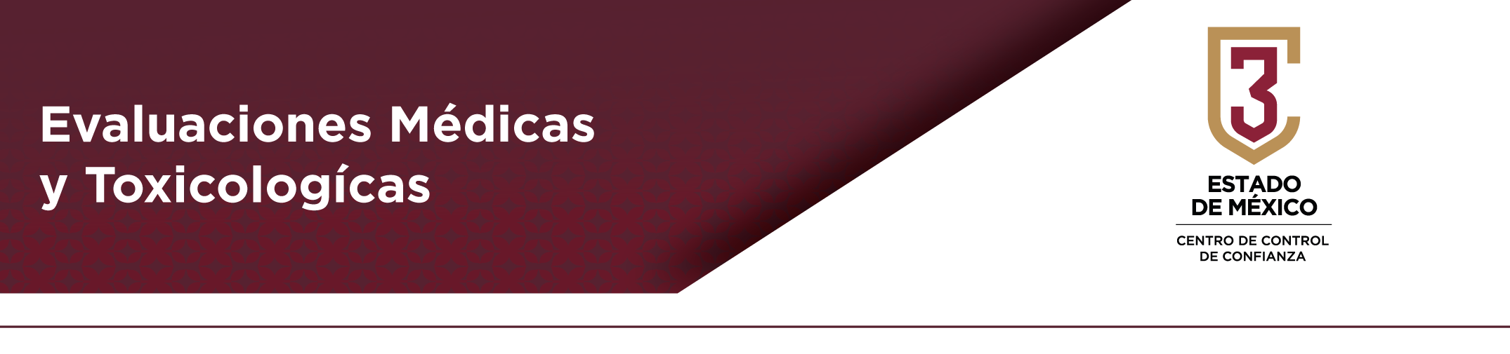 Banner informativo sobre evaluaciones médicas y toxicológicas